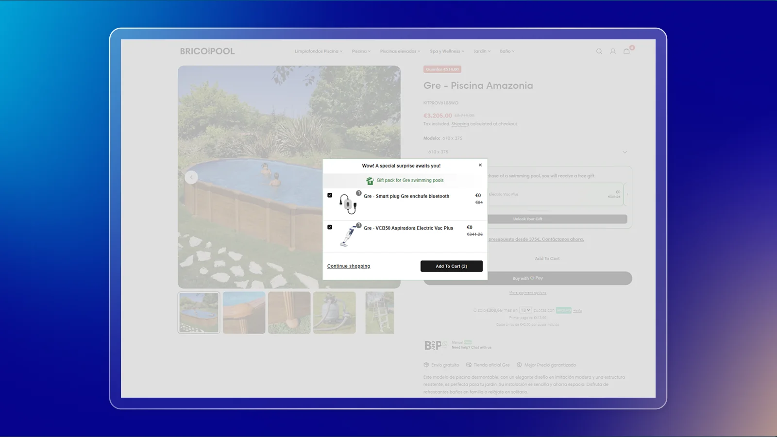 Brico and Pool Buy X Get Y campaign results showing improved conversions