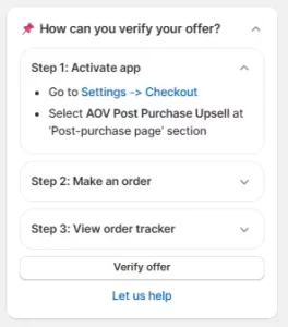 additional features of upsell offer