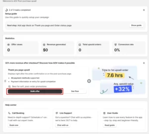 aov post purchase upsell shopify app