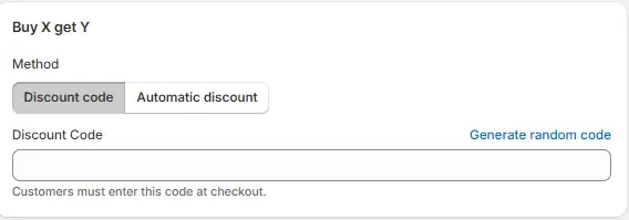 Shopify Buy X Get Y discount code vs automatic discount method