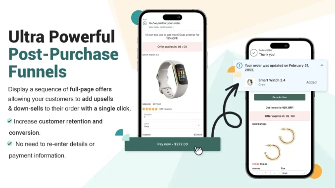 Reconver upsell cross-sell Shopify App