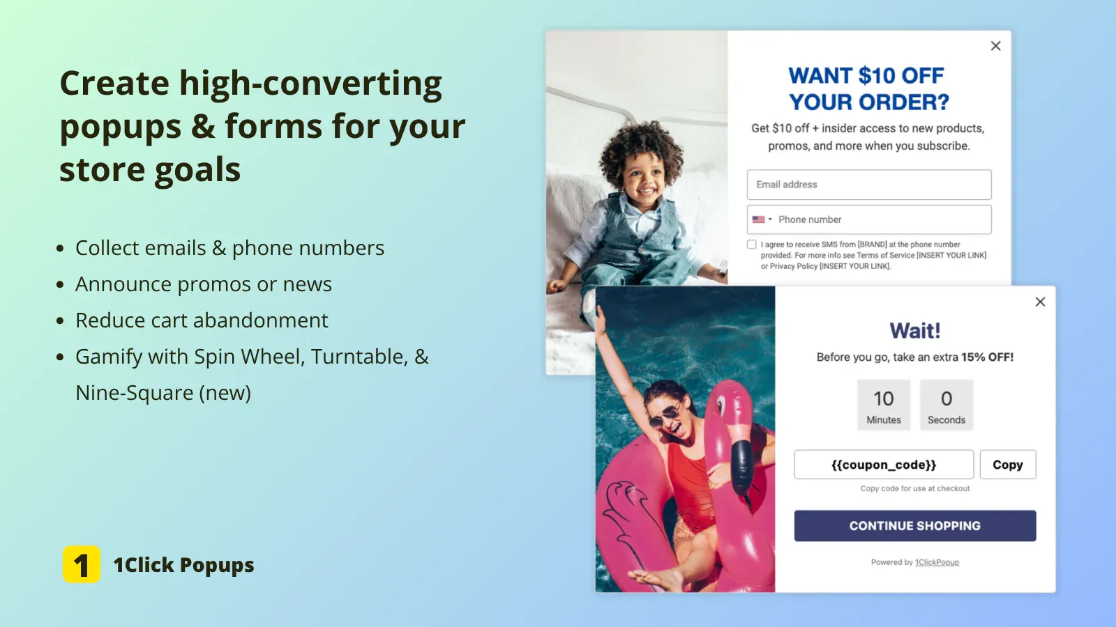 1Click Popups – Email Pop Ups