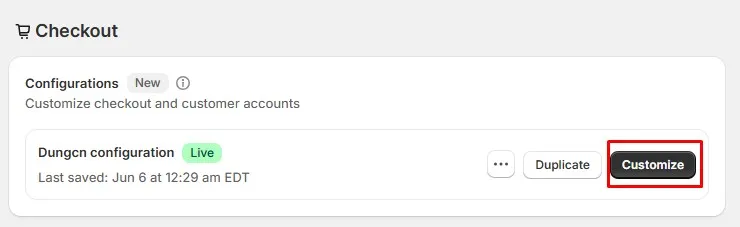 Access Checkout Settings on Shopify with the built-in tools