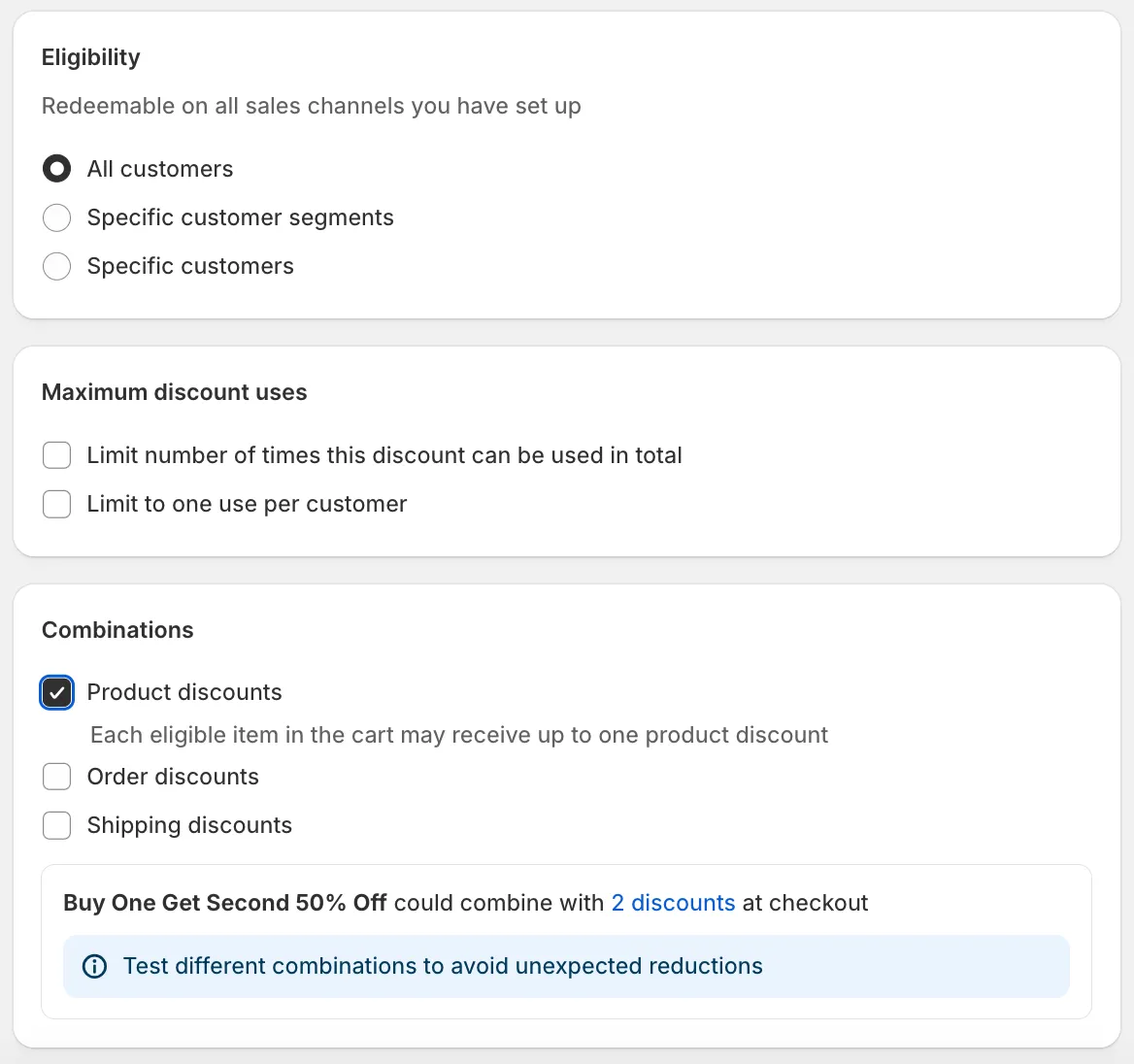 Advanced configuration on Shopify's Built-in Tools