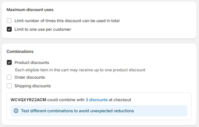 Apply a discount for returning customers on Shopify's native tool