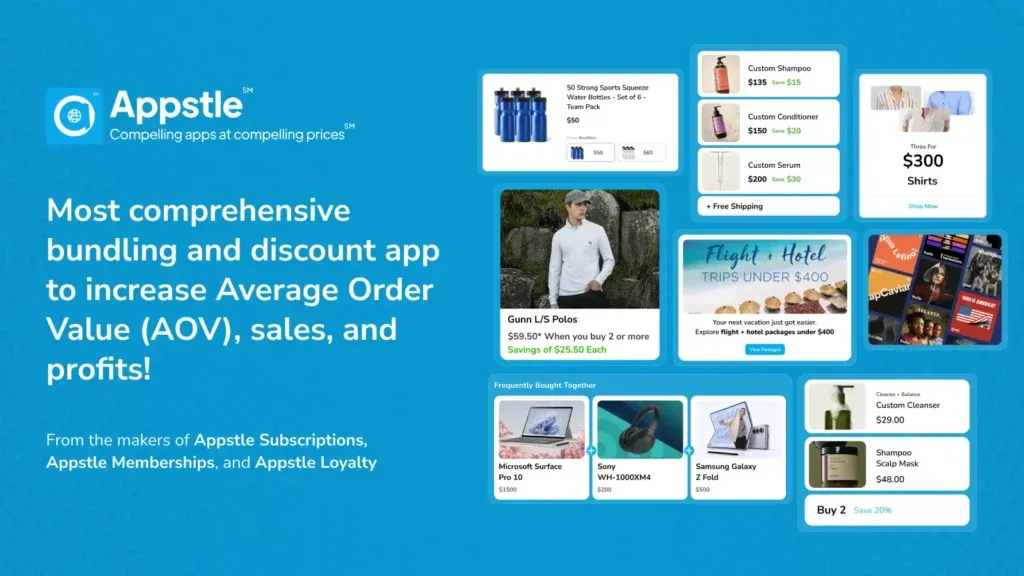 Appstle℠ Bundles & Discounts offers a holistic solution for free Shopify discount applications