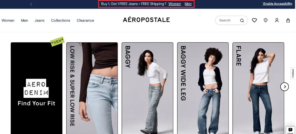 Buy X Get Y on Aéropostale Shopify store