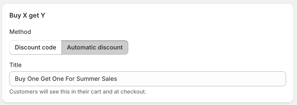 Configure BOGO Details