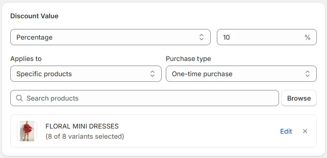 Configure membership discount codes on Shopify's native tool
