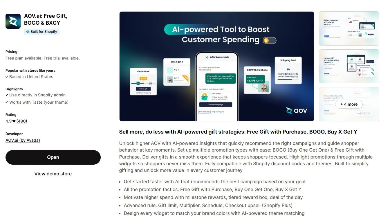 Create a Shopify First Order Discount with Apps on AOV.ai