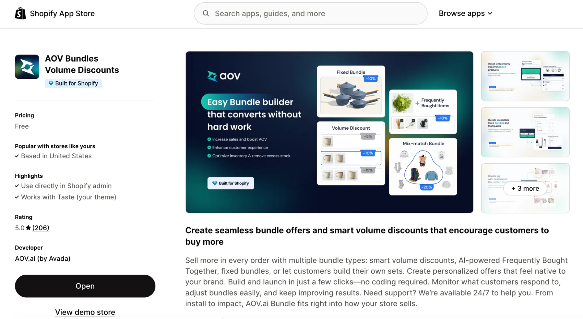 Apps like AOV Bundles Volume Discounts to create advanced automatic discount types