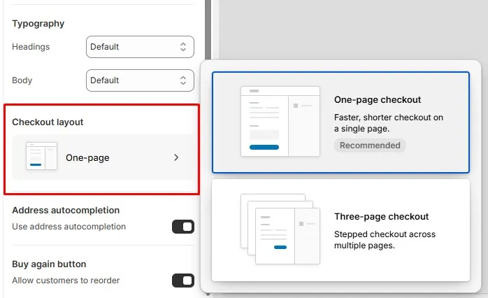 Optimize the Layout on Shopify's one-page checkout