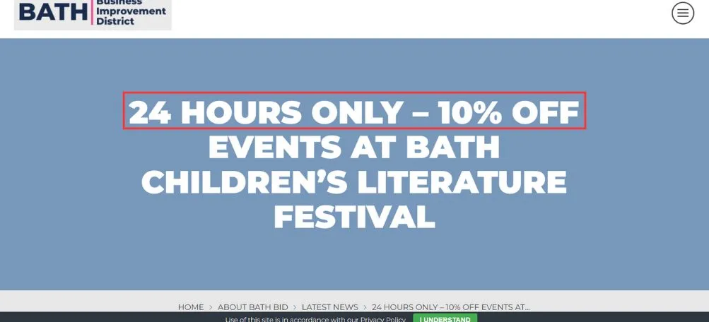 Pair with urgency triggers - Bathbird examples