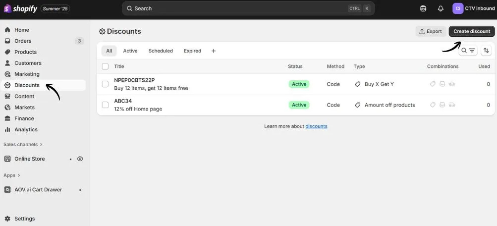 Product discount on Shopify