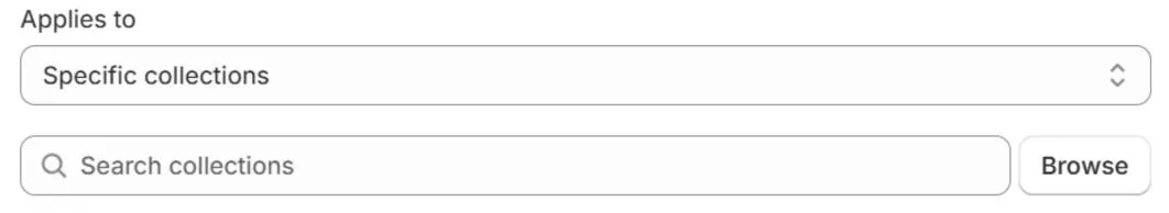 Select the products or collections you want to include in a product discount on Shopify