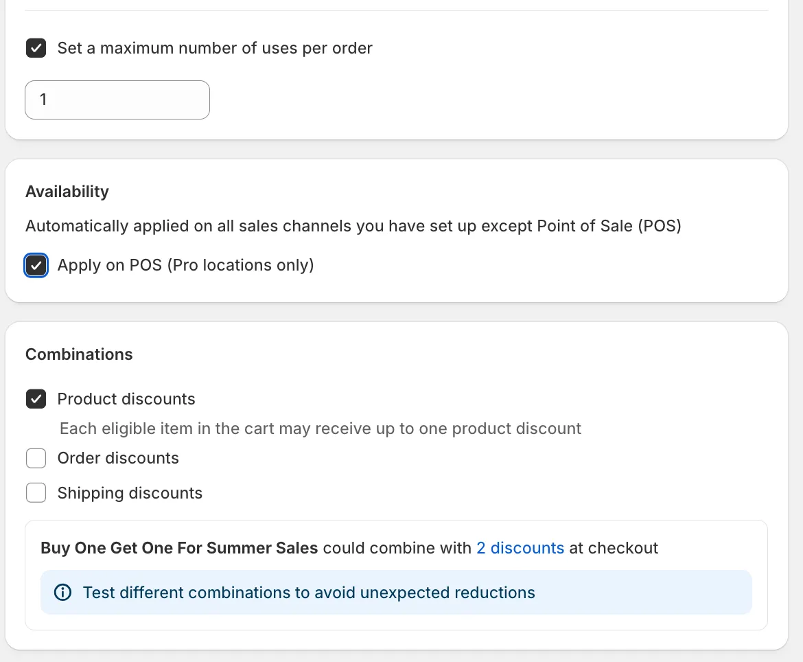 Set additional settings