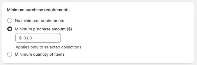 Set purchase requirements on aov-ai
