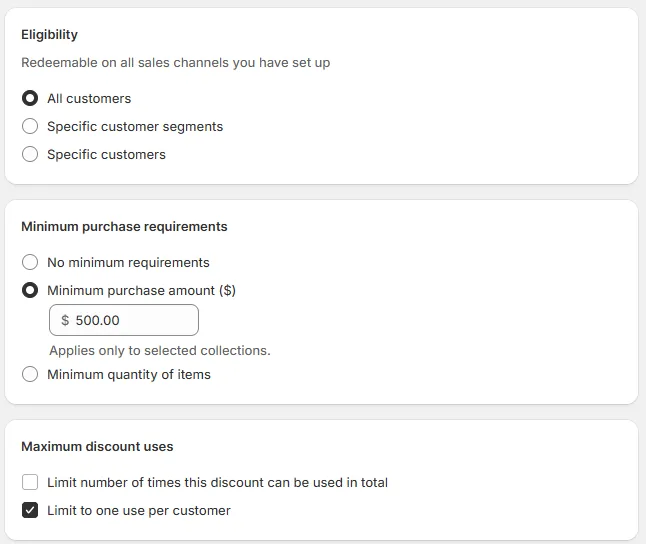 Under Advanced settings
