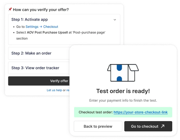 Live storefront preview and testing interface