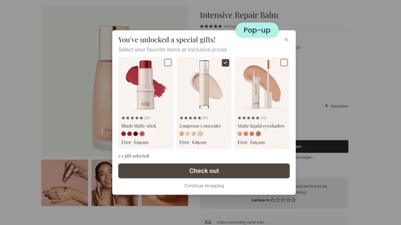 Beauty product milestone offer
