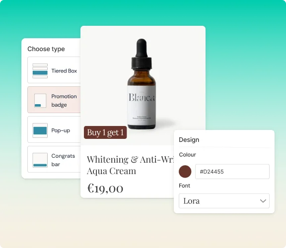 Premium upsell design for beauty brands